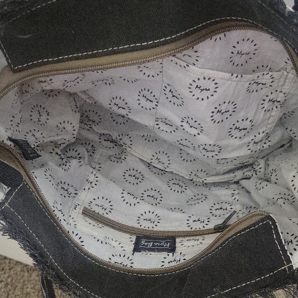 Myra Bag Spotted Black and White Tote - Picture 5 of 5